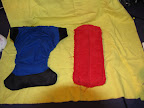 The soaker outside of the diaper.<br />
Should you need a bit more coverage for the over night there is also a supplement that you can make that sits next to the baby and makes for a slightly thicker more absorbent diaper