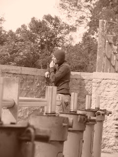 Fer en el mini dique de la laguna.