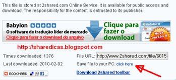 Como Baixar Pelo 2shared ?