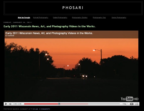 Phosari screen shot 2011 vids in works