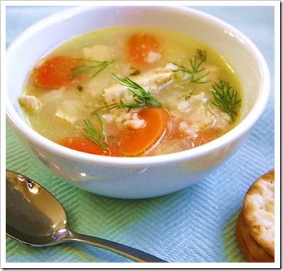 chicken soup rice dill
