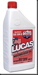 High Performance Lucas Synthetic Motorcycle Oil