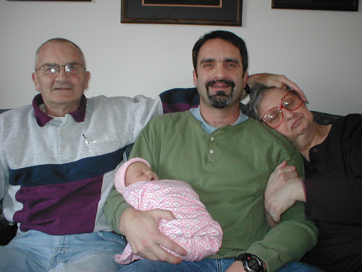 Three Generations My Dad, Me, My Mom, and my Darling (newborn) Daughter