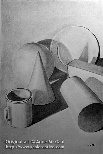 Charcoal Multiple Object Still Life