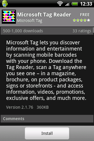 tag microsoft Tag: la primera aplicación de Microsoft para Android
