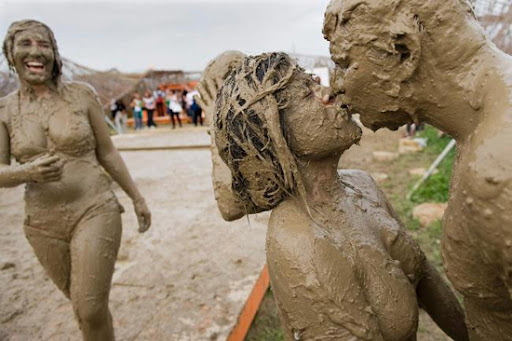 Dirty fun at mud festival