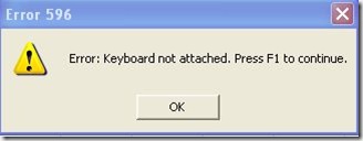 key board error