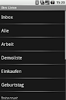Liste der Aufgabenlisten (anklicken um Aufgaben anzuzeigen)