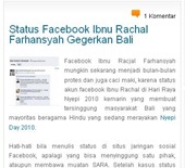 Status Facebook Ibnu Rachal Farhansyah Gegerkan Bali