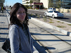 Nadia at the train station