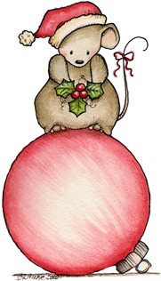 decoupage Christmas Mouse