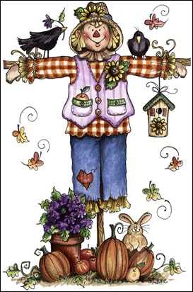 imagem de coupage clipart espantalho Autumn Scarecrow01