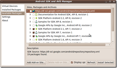Android-select packages