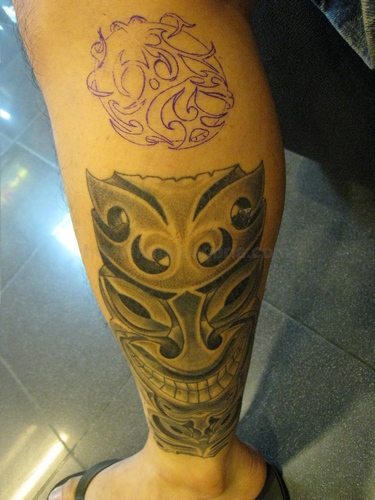 tribal dragon sun tattoo by ~vagrantvulpes on deviantART
