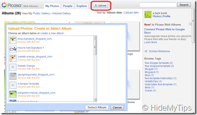 upload to picasa upload to picasa
