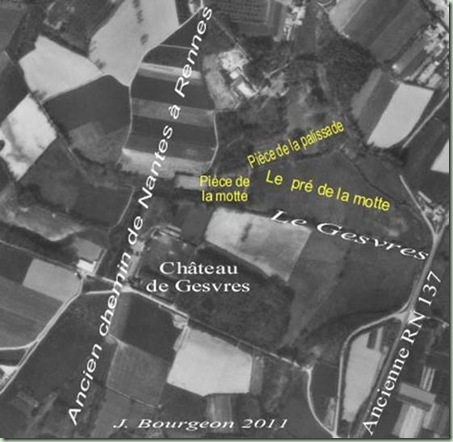 Les noms des pièces de terre portés sur le cadastre de 1839 évoquent l'ancienne motte féodale et sa palissade de protection Les noms des pièces de terre portés sur le cadastre de 1839 évoquent l'ancienne motte féodale et sa palissade de protection