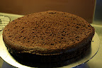 Trim off rounded top in preparation for icing