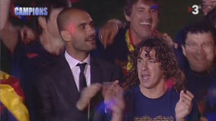 Nou Camp - Celebration - Pep Guardiola