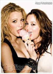  Blake Lively y Leighton Meester lamen helado para Rolling Stone
