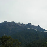 Mount Kinabalu (4095m) as seen from the Park HQ (1570m)