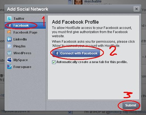 pilih facebook