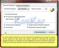 GRABAR CD AUDIO grabar cd audio: