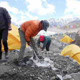 living on a glacier