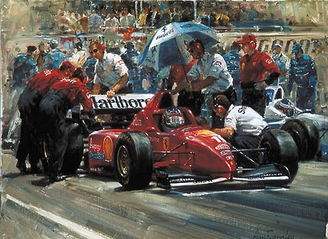 арт Михаэль Шумахер на Гран-при Монако 1996.
