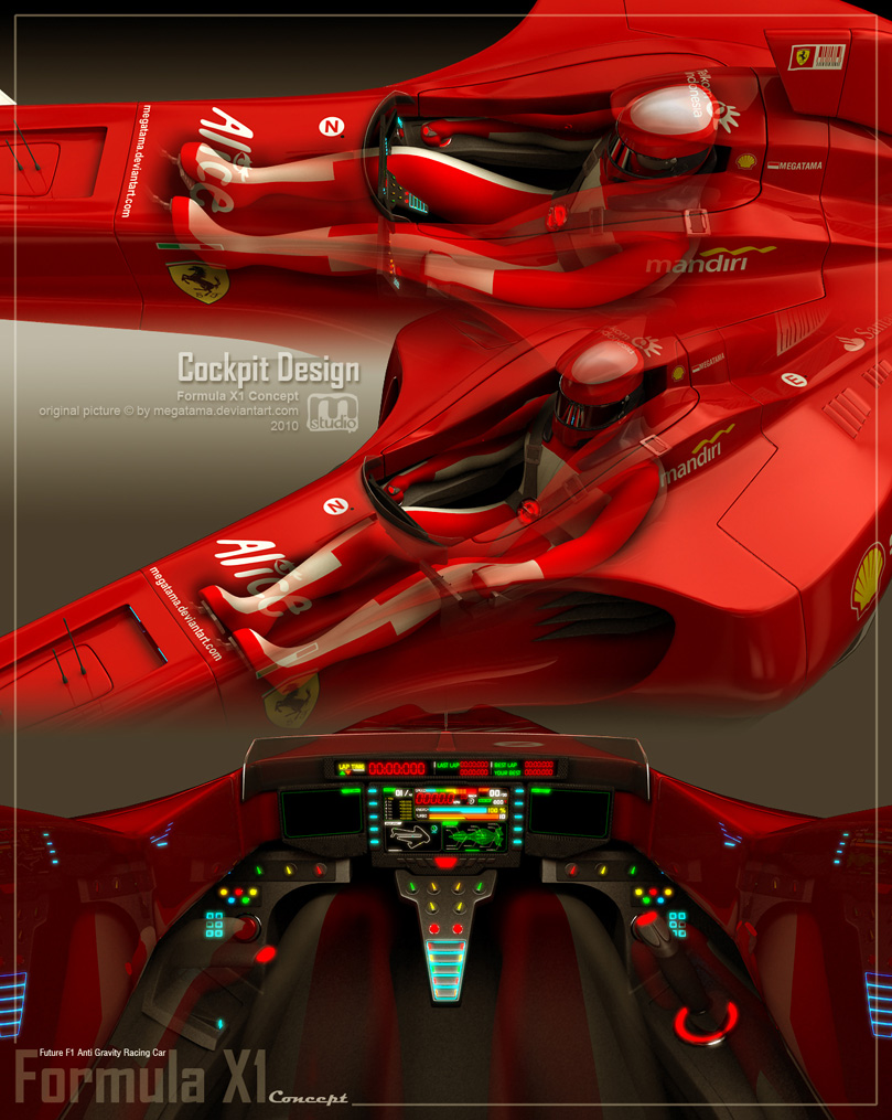 кокпит Formula X1 concept by megatama