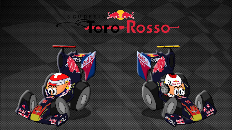 Себастьян Буэми и Хайме Альгерсуари Toro Rosso 2011 Los MiniDrivers