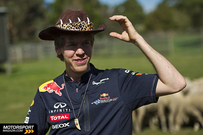 Себастьян Феттель в ковбойской шляпе на ферме в Мельбурне
