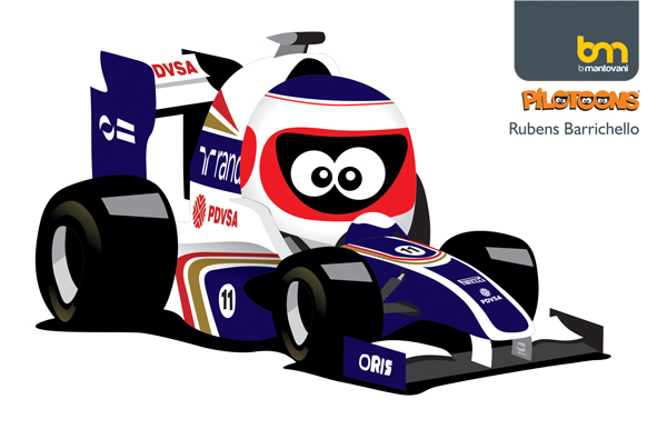 Рубенс Баррикелло Williams 2011 pilotoons