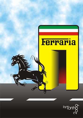 пит-стоп Ferrari карикатура Tonho