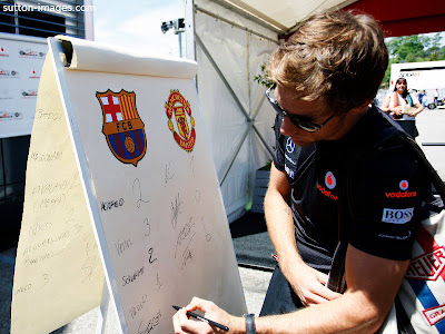 Дженсон Баттон предсказывает счет в финальном матче Лиги Чемпионов на Гран-при Испании 2011