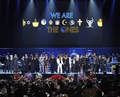 The Andrae Crouch singers,  along with the Jackson family and guests sing 