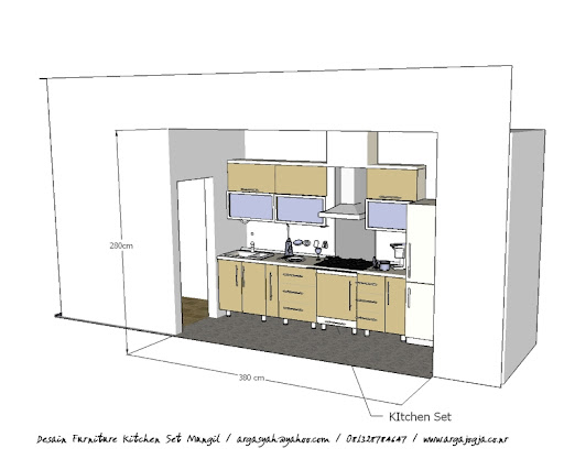 Desain Furniture Kitchen Set Mungil Pada Ruangan Yang Kecil