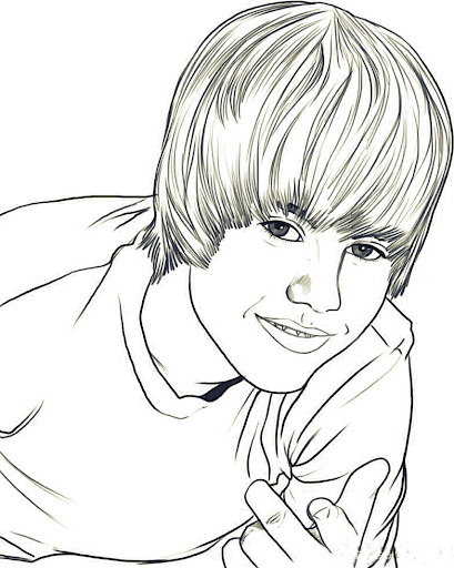 Justin Bieber para colorear