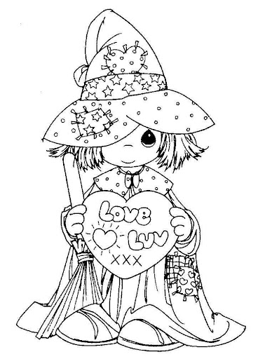 Witch precious moments coloring pages