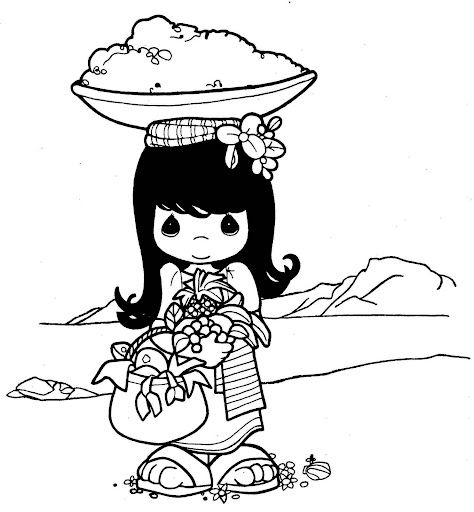 Beach girl coloring page