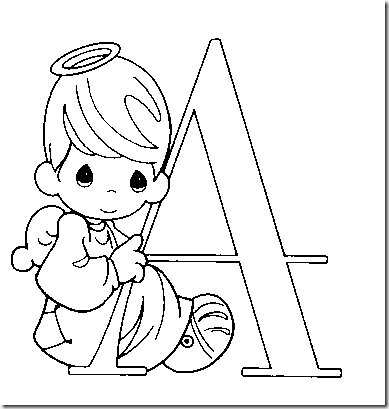 Dibujos: Alfabeto de los precious moments – dibujos para colorear