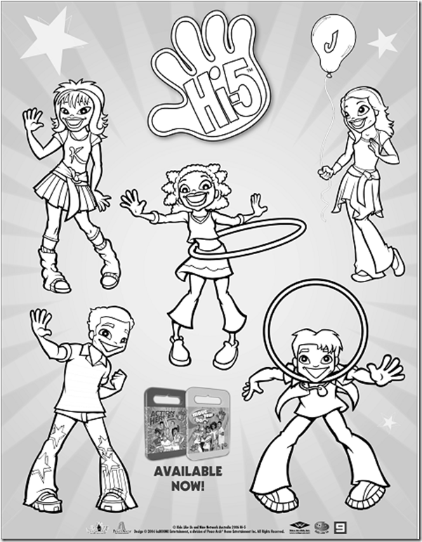 Hi5 coloring pages