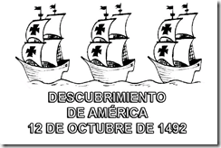 12 de octubre – descubrimiento de América – Cristobal Colón para colorear