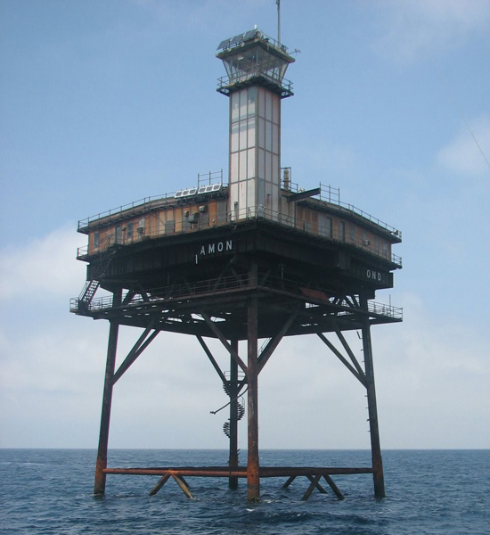 Diamond Shoals Light Station aka Texas Tower, off Cape Hatteras, North Carolina