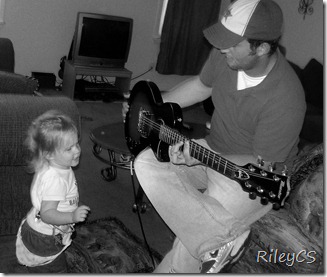 baby with guitar