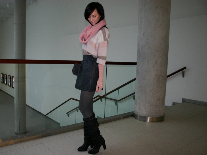 Leather skirt and knitwear :) - DaisyLine - blog o modzie, blog lifestylowy  o modzie