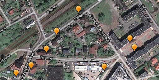 Mapa secondhandy warszawa