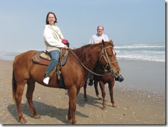 5292 Bill and Karen Horseback Riding on the Beach South Padre Island Texas