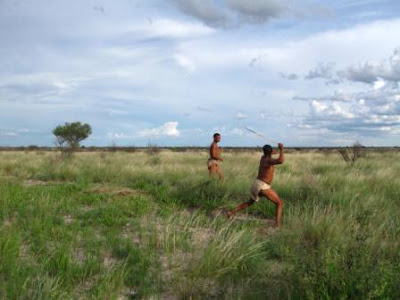 Botswana Kalahari spear game Botswana Kalahari spear game