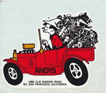 Andy's Roadsters decal