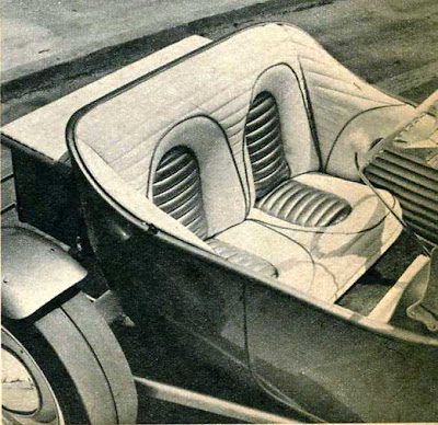 Interior of Buzz Pitzen's Fiberglass T-Bucket Interior of Buzz Pitzen's Fiberglass T-Bucket